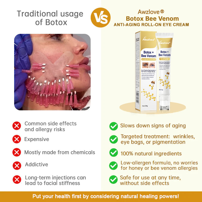 Made and shipped from the US🎁--Awzlove® Botox Bee Venom Wrinkle Removal Roll-On Cream-Last Day Promotion 70% OFF 🎁