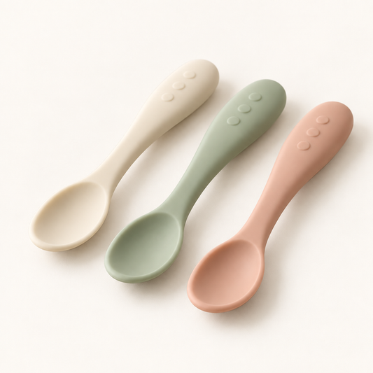 Skinkfye Pastel Baby Feeding Spoons – Three-Piece Mealtime Spoon Set