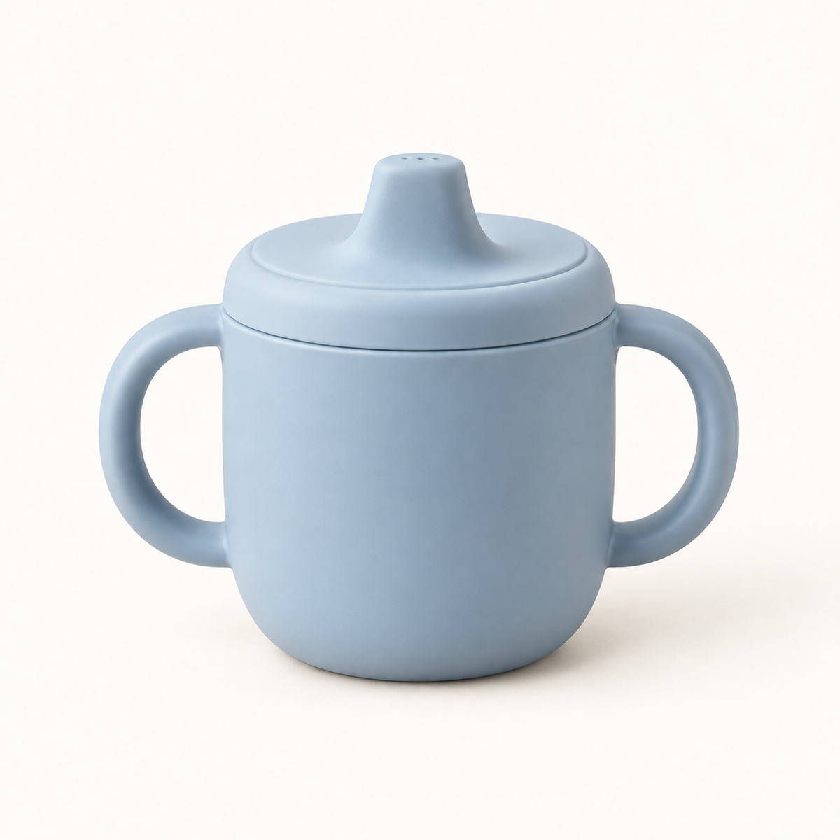 Skinkfye Blue Double-Handle Training Cup – Lidded Cup with Drinking Spout