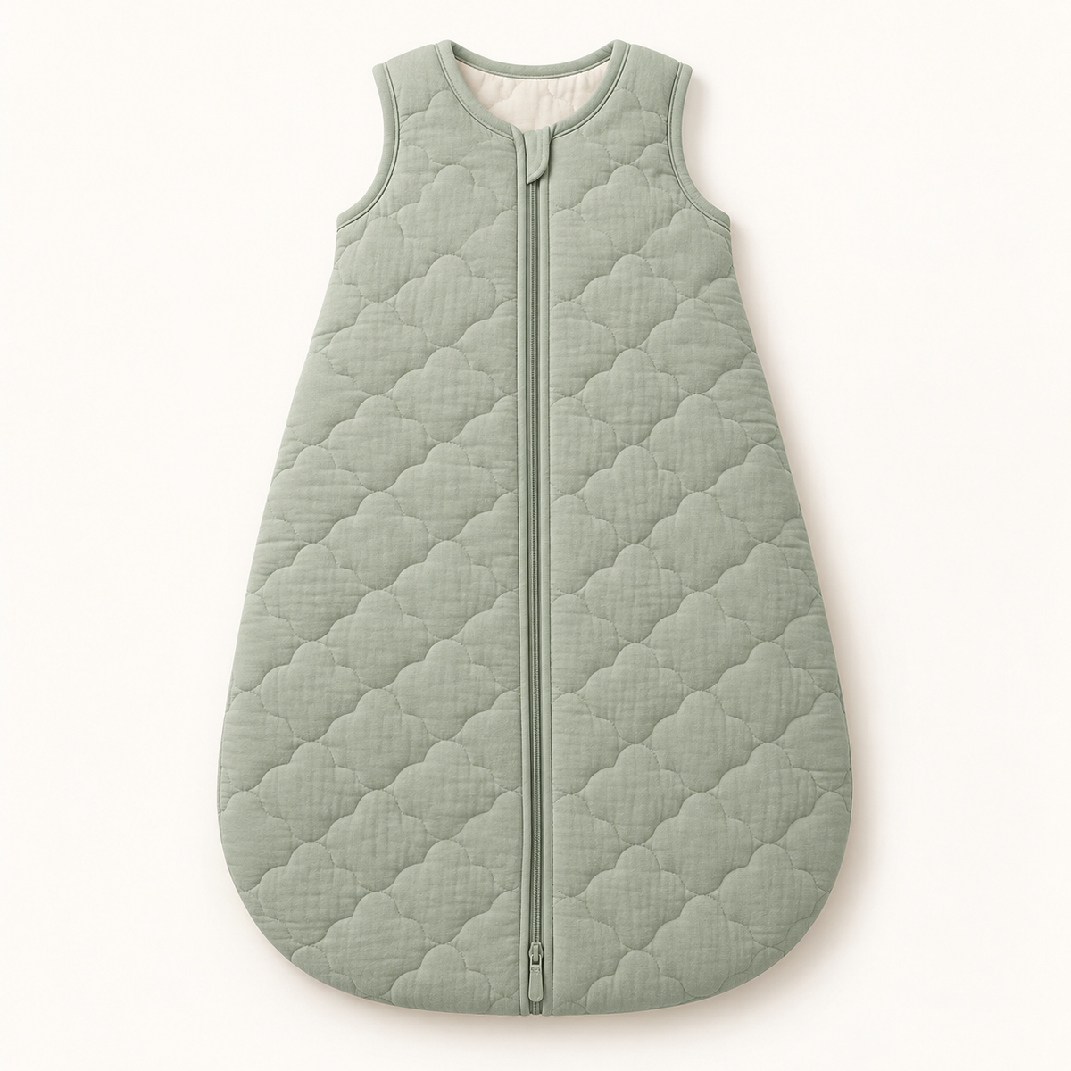 Skinkfye Sage Green Quilted Baby Sleep Sack – Sleeveless Wearable Sleep Bag