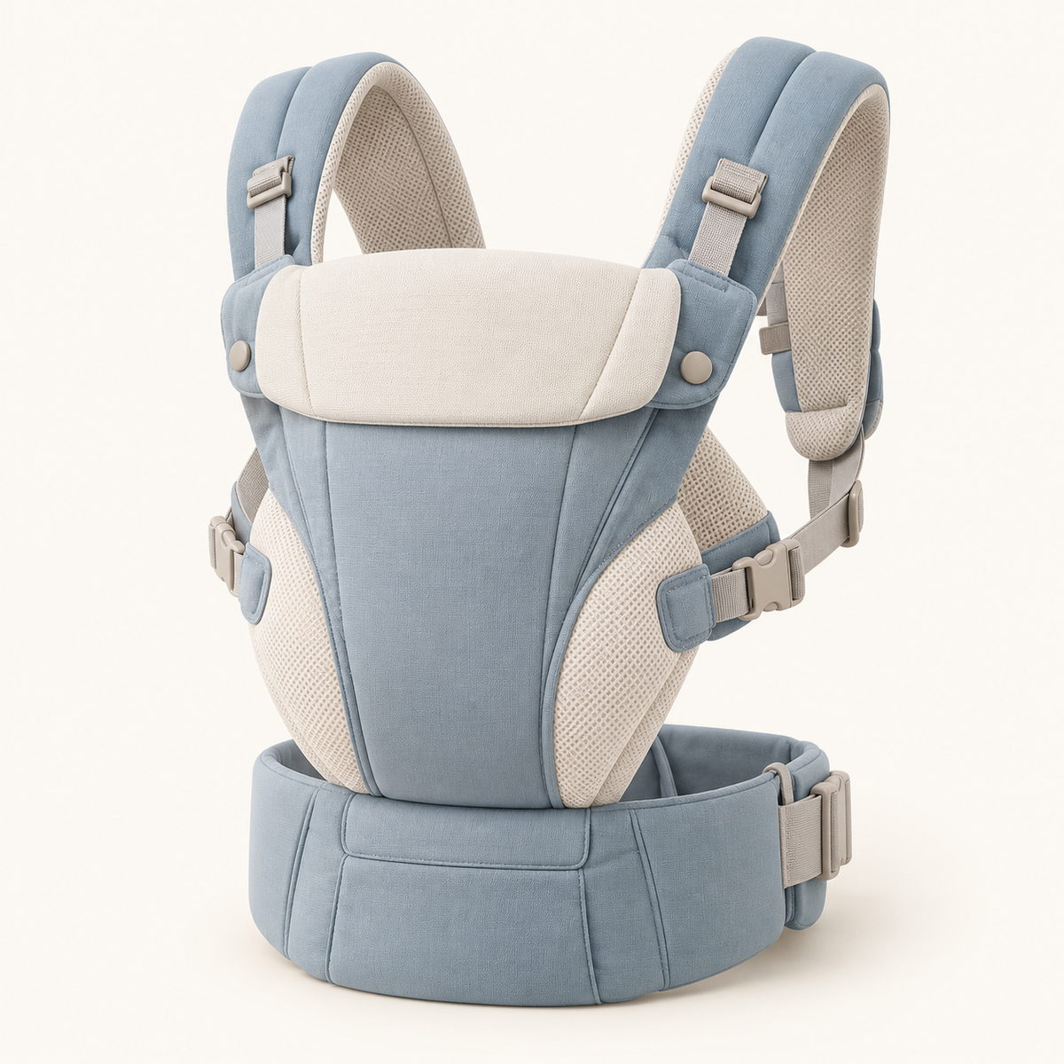 Skinkfye Blue Structured Baby Carrier – Adjustable Carrier with Wide Waist Belt