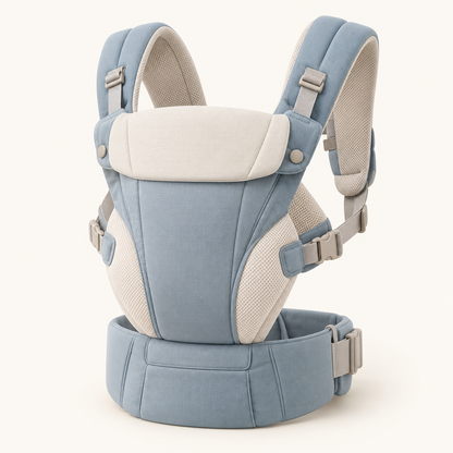 Skinkfye Blue Structured Baby Carrier – Adjustable Carrier with Wide Waist Belt