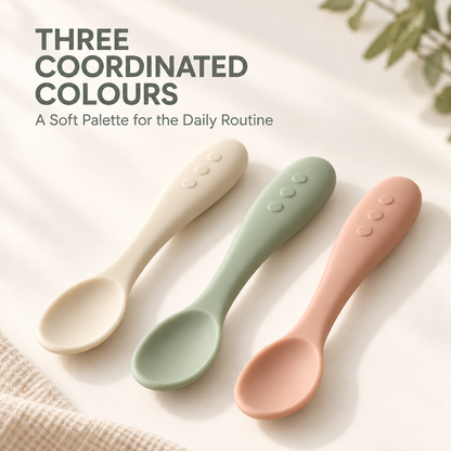 Skinkfye Pastel Baby Feeding Spoons – Three-Piece Mealtime Spoon Set