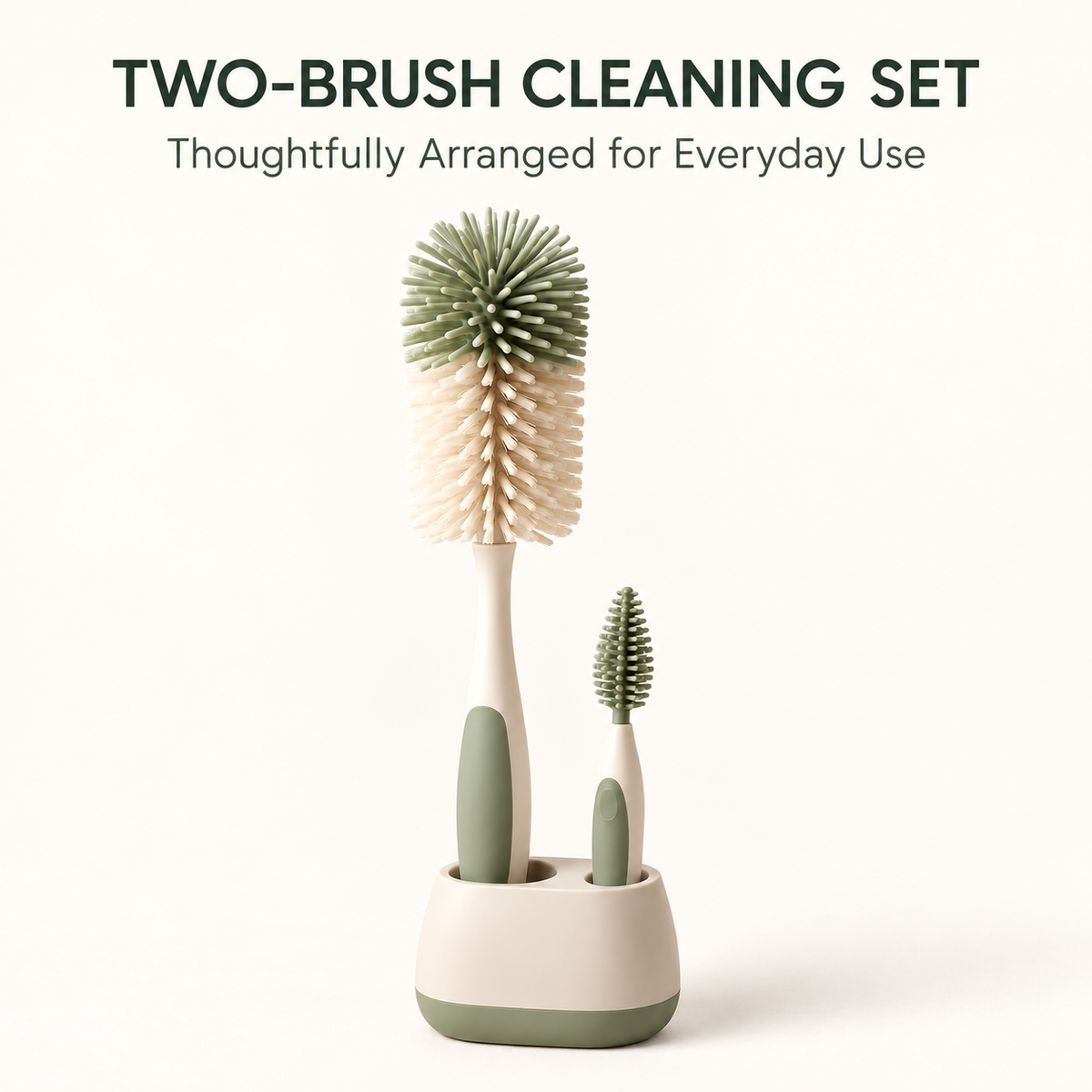 Skinkfye Bottle Cleaning Brush Set – Two-Brush Kit with Storage Stand