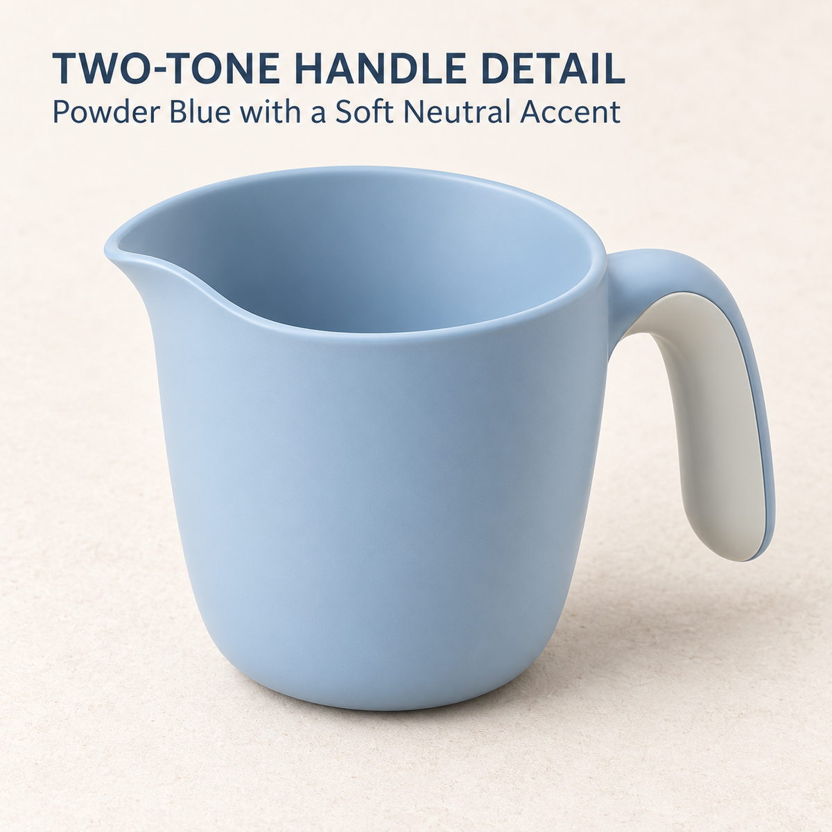 Skinkfye Blue Baby Bath Rinse Cup – Wide-Opening Pouring Cup with Handle